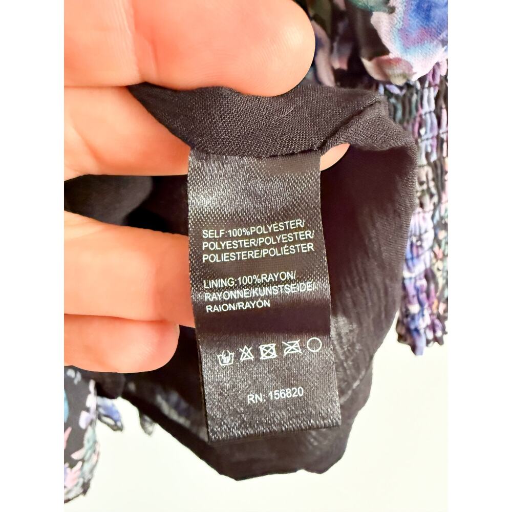 Allison New York | Carter Mini Dress in Fall Florals Purple | Sz XS - Picture 8 of 12